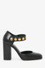 Mulberry Black Leather Studded Heels Size 37
