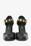 Mulberry Black Leather Studded Heels Size 37