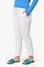 Max Mara White Cotton Slim Pants Size 8