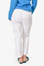 Max Mara White Cotton Slim Pants Size 8