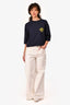 SLVRLAKE White Contrast Stitche Wide Leg 'Grace' Jeans Size 27