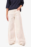 SLVRLAKE White Contrast Stitche Wide Leg 'Grace' Jeans Size 27