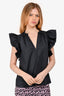 Ulla Johnson SS22 Black Ruffled Top Size 8