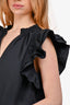Ulla Johnson SS22 Black Ruffled Top Size 8