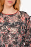 Isabel Marant Etoile Grey/Red Jirvina Ruched Dress Size 40