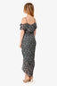 Veronica Beard Blue Multicolour Floral Midi Ruffled Dress Size 4