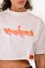 Heron Preston White Cotton Graphic Cropped Tee Size S