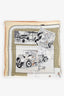 Hermes Cream/White Silk Printed Scarf