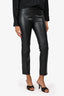 Theory Black Leather Fitted Pants Size 2