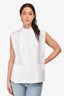 Maison Margiela White Cotton Sleeveless Blouse Size 1