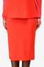 Max Mara Orange/Pink Pemplum Top + Skirt Set Size 42
