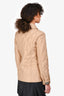 Burberry Beige Quilted Button Up Jacket Size S
