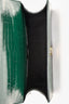 Alexander McQueen Green Croc Embossed Knuckle Crossbody