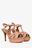 Saint Laurent Blush Leather Tribute Size 37.5