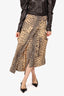 Jacquemus Leopard Print Asymmetric Belted Midi Skirt Size 38 with Tags