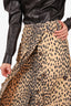 Jacquemus Leopard Print Asymmetric Belted Midi Skirt Size 38 with Tags