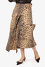 Jacquemus Leopard Print Asymmetric Belted Midi Skirt Size 38 with Tags