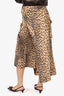 Jacquemus Leopard Print Asymmetric Belted Midi Skirt Size 38 with Tags