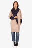 Kaelen Biege/Navy Wool/Cashmere Coat Size Medium