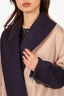 Kaelen Biege/Navy Wool/Cashmere Coat Size Medium