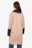 Kaelen Biege/Navy Wool/Cashmere Coat Size Medium