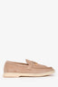 Loro Piana Taupe Suede 'Summer Charm' Loafers Size 37