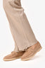 Loro Piana Taupe Suede 'Summer Charm' Loafers Size 37