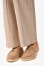 Loro Piana Taupe Suede 'Summer Charm' Loafers Size 37