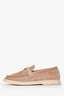 Loro Piana Taupe Suede 'Summer Charm' Loafers Size 37