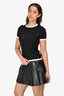 Pre-Loved Chanel™ 2024 Black/White Trim Cashmere Blend Knit "No. 5" Top Size 36