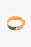 Hermès Yellow Gold Toned Printed Enamel Hinge Bracelet