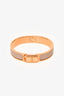 Hermes Rose Gold Toned/Taupe Enamel 'Clic Cadenas' Bracelet