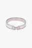 Hermes Silver Toned/White Enamel Clic Bracelet