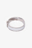 Hermes Silver Toned/White Enamel Clic Bracelet