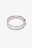 Hermes Silver Toned/White Enamel Clic Bracelet