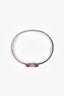 Hermes Silver Toned/White Enamel Clic Bracelet