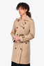 Burberry Tan Kensington 'Long' Trench Coat Size 2