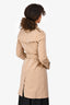 Burberry Tan Kensington 'Long' Trench Coat Size 2