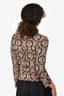 Diane von Furstenberg Cream & Black Floral Jacket Size 4