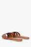 Saint Laurent Brown Leather Tribute Sandals Size 41