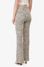 St. John Black/White/Yellow Tweed Wide Leg High-Waisted Pants Size S