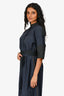 Loewe Navy Blue Cotton Poplin Tunic Dress with Belt Size 34
