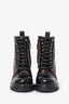 Louis Vuitton Brown Monogram Patent 'Star Trail' Lace-Up Boots Size 36
