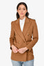 Saint Laurent Camel Cashmere-Blend Jacket with Gold Buttons Size 34