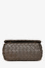 Bottega Venetta Grey Leather Intrecciato Flag bag