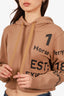 Burberry Brown Cropped Logo Hoodie Size XX-Small