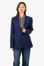 Gucci Navy Blue Twill WhipStitch Blazer Size 48 Mens