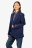 Gucci Navy Blue Twill WhipStitch Blazer Size 48 Mens