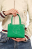Telfar Green Faux Leather Small Crossbody Shopping Bag