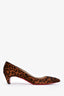 Christian Louboutin Brown Ponyhair Calfskin Animal Print Heels Size 40